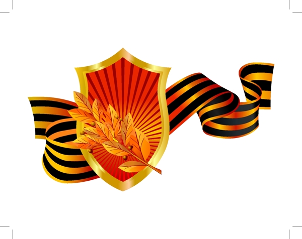 國(guó)徽旗幟盾牌矢量圖
