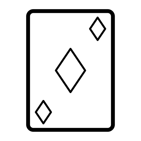 黑色圆角扑克牌元素