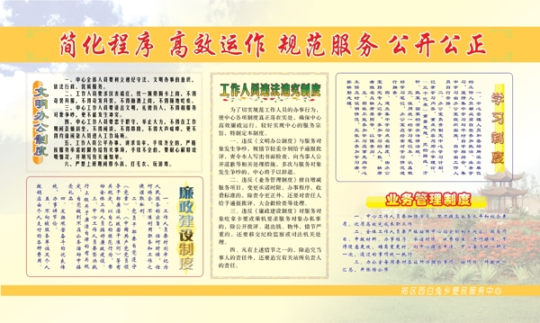 服務(wù)中心制度圖片