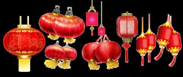 各种中式传统灯笼元素
