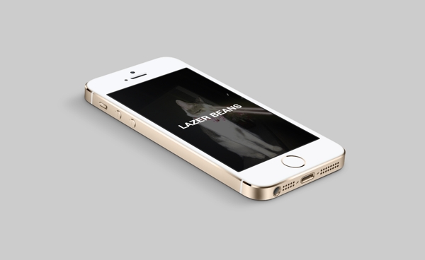 新的iphone5s黃金版模型PSD