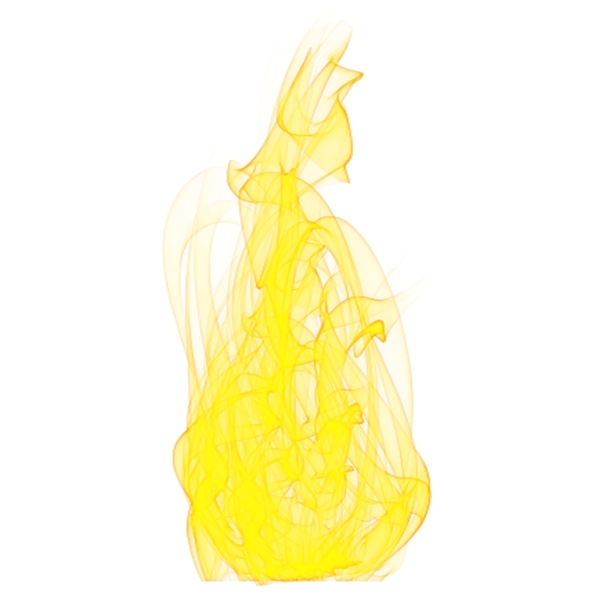 黄色火焰效果元素