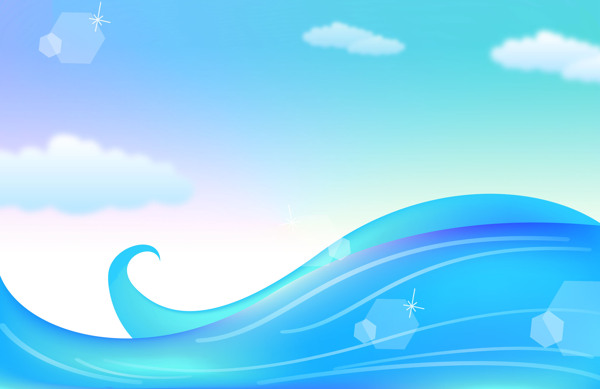 海浪漫畫卡通圖片