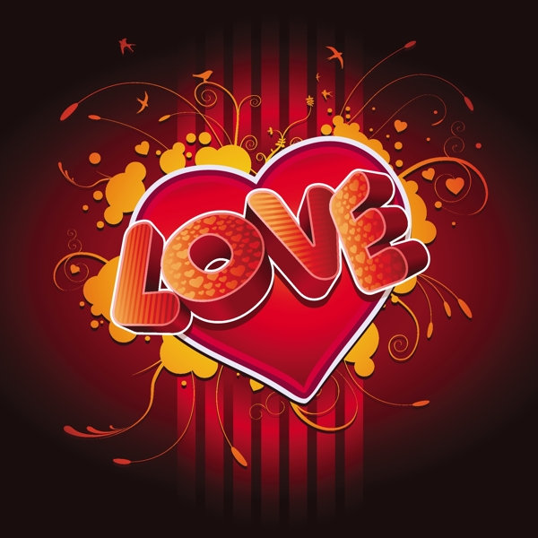 3DnbspLOVE字體矢量素材
