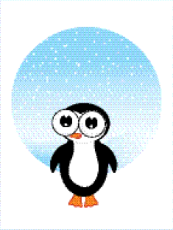 插图的小企鹅