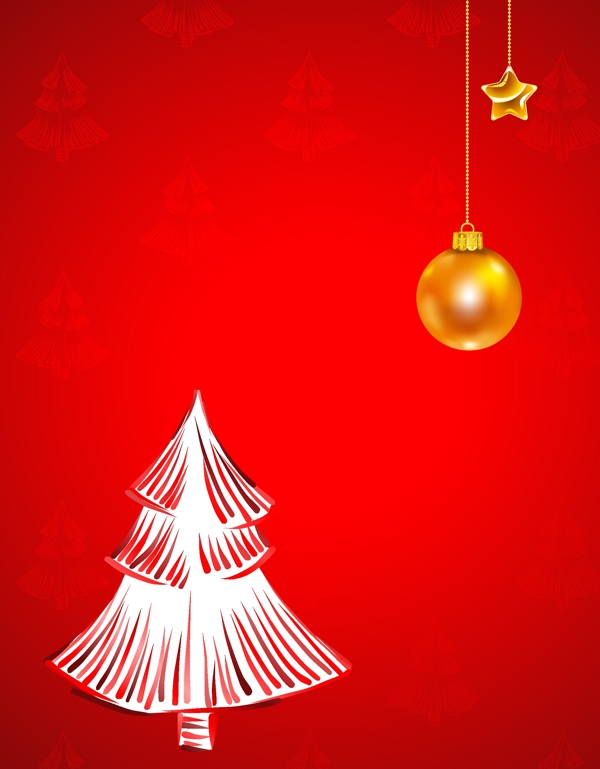 矢量创意线性圣诞树背景素材