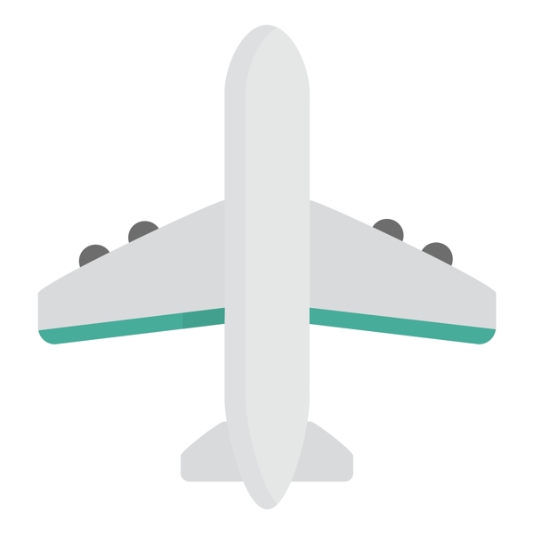 白色客机飞机插画