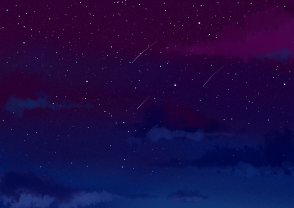原創(chuàng)插畫簡約清新星空