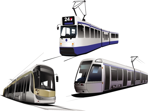 有軌電車的矢量矢量