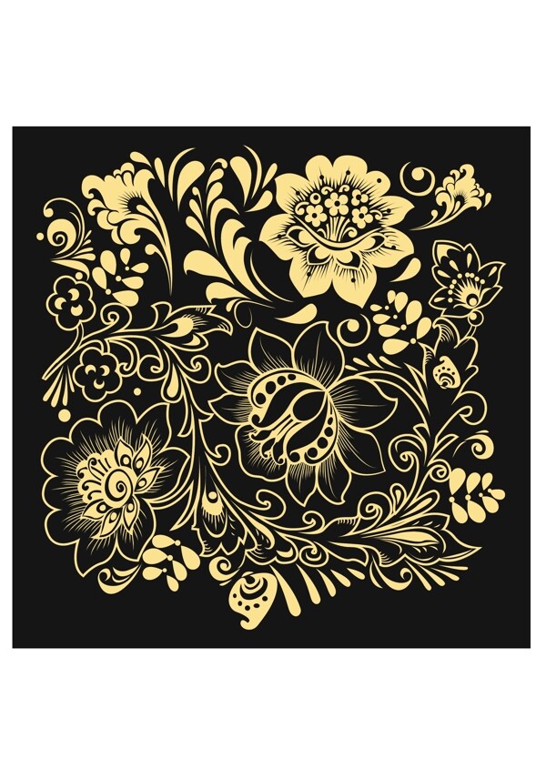 歐美花紋117矢量CDR