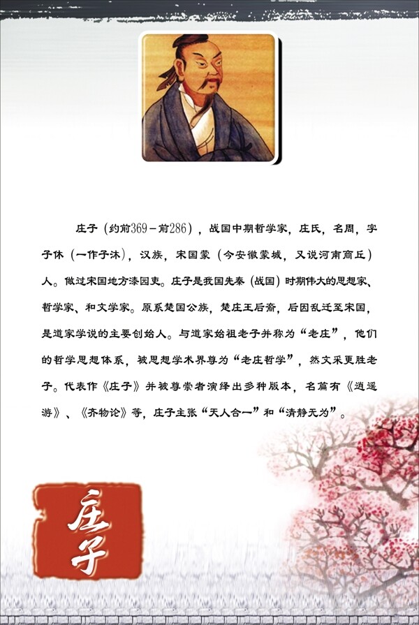 莊子展板圖片