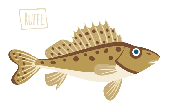 卡通插畫魚海鮮矢量素材