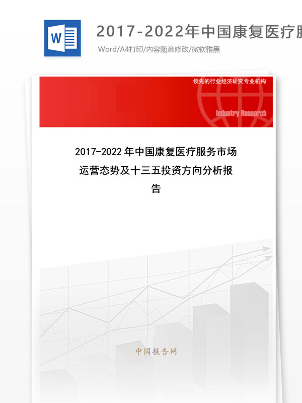 20172022年中国康复医疗服务市场运营态势及十三五投资方向分析报告目录
