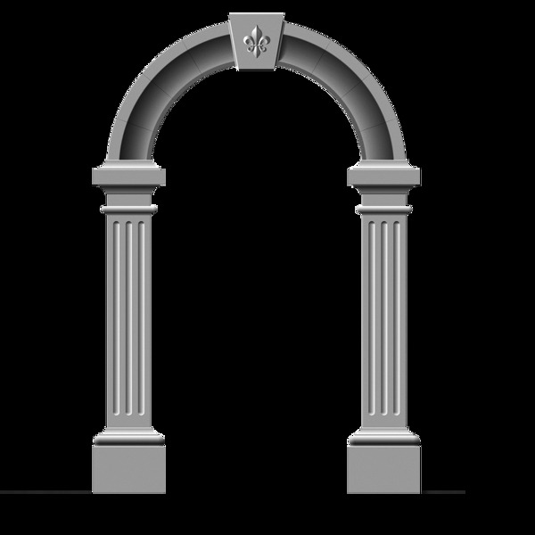 欧式罗马柱大门png元素素材