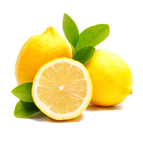 漂亮黄色柠檬免抠psd透明素材