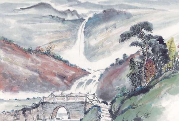 水墨山水畫圖片