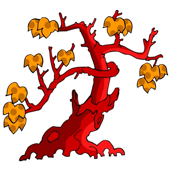 樹木古典插畫