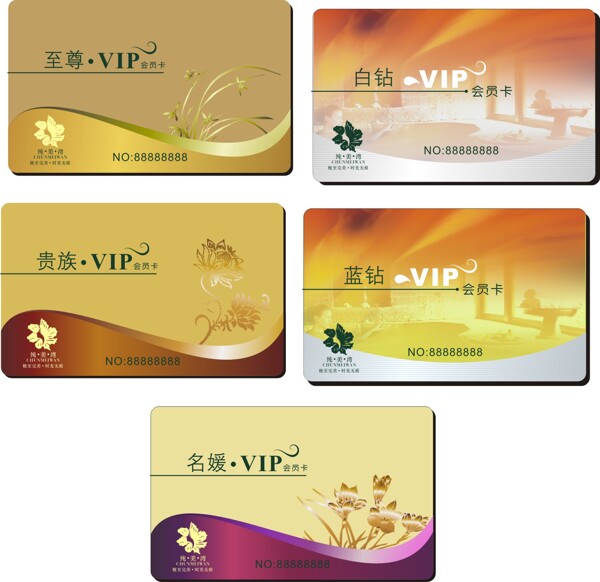 5款VIP會(huì)員卡模板