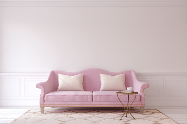粉色沙发背景
