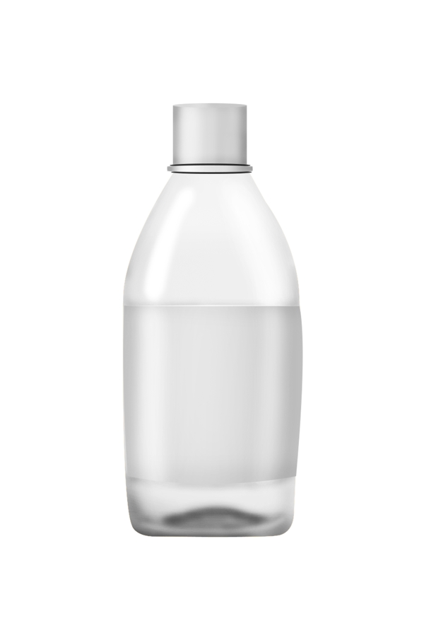 白色酒瓶装饰插图