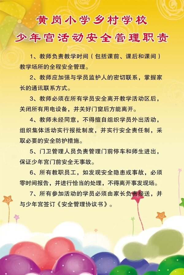 少年宮活動(dòng)安全管理職責(zé)