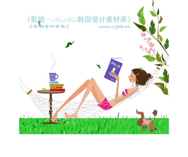 時尚人物簡筆手繪人物矢量素材矢量圖片HanMaker韓國設(shè)計素材庫