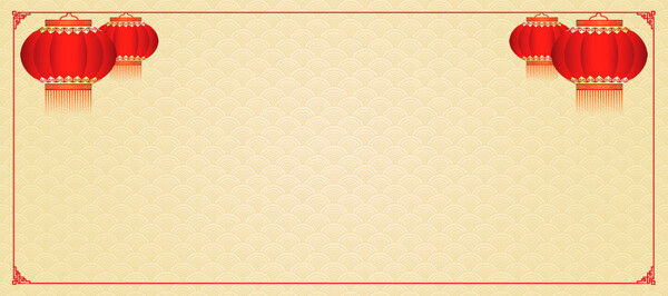 紅色燈籠淘寶全屏banner背景