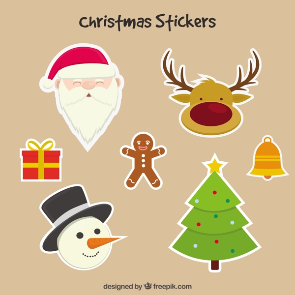 可爱的圣诞人物stikers