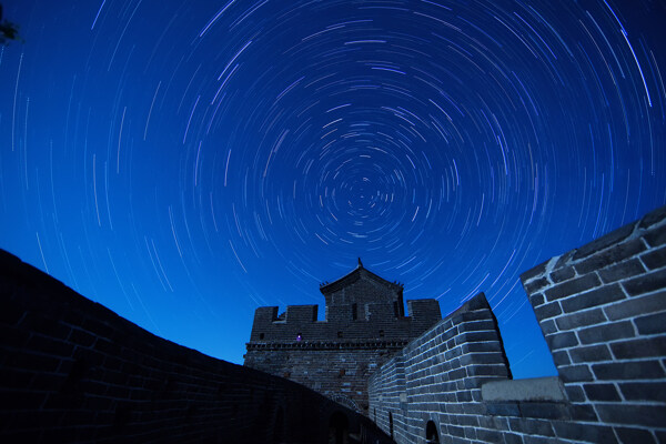 河北金山岭长城夜空
