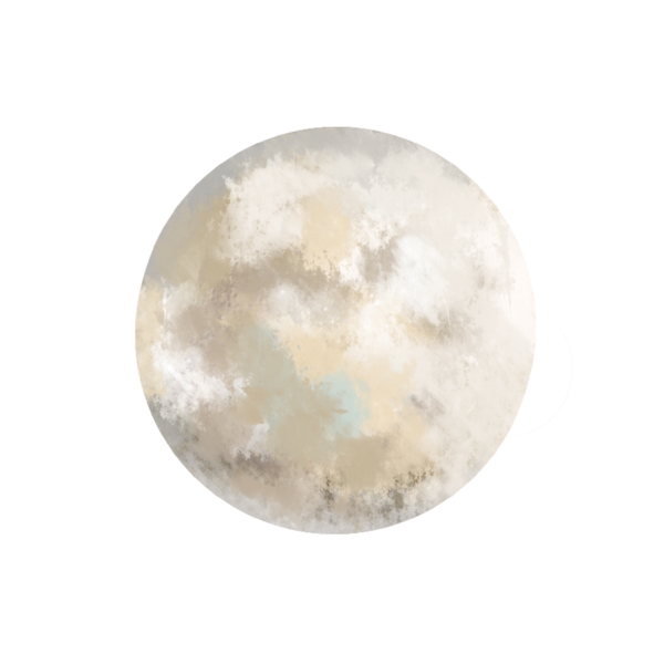 银白色月球装饰插画