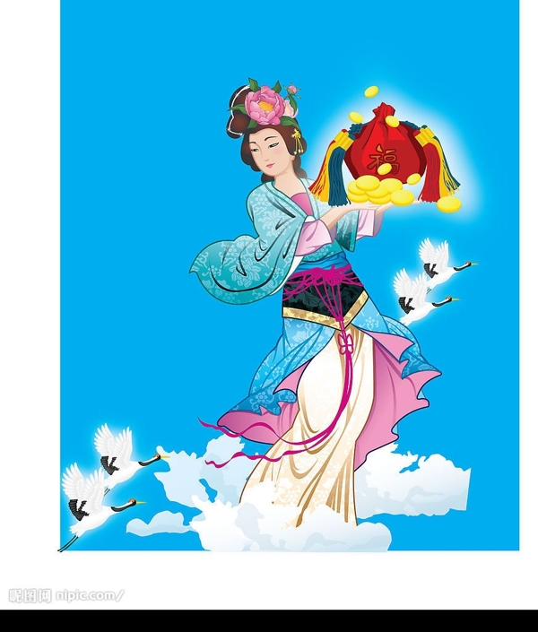 仙女賜福圖片