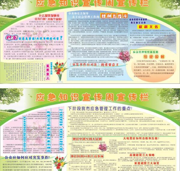 應(yīng)急知識(shí)宣傳欄圖片