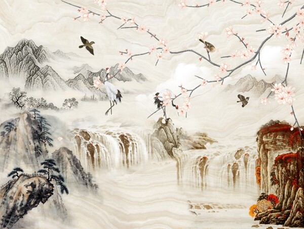 新中式背景墻