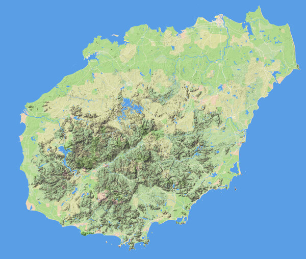 海南岛地形图