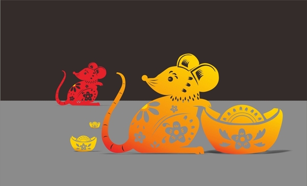 金鼠矢量圖