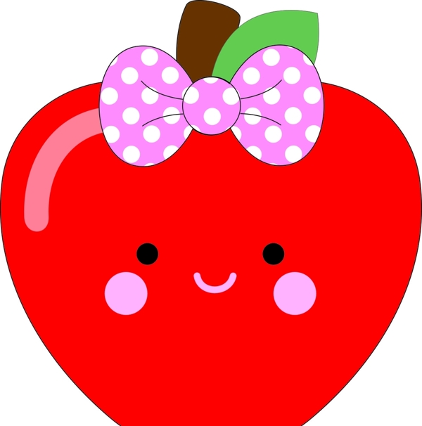 可爱唯美韩版卡通苹果