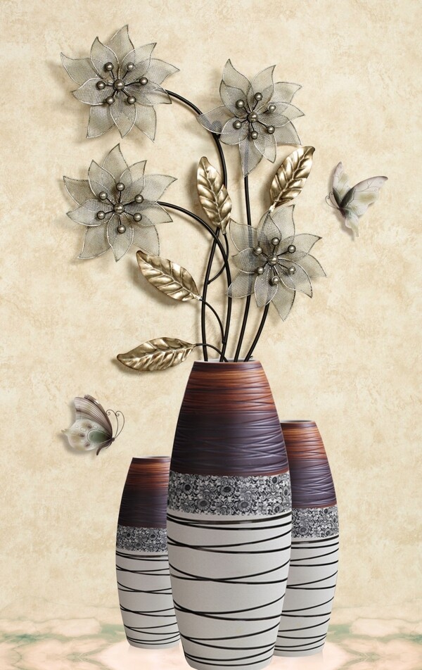 花瓶装饰画图片