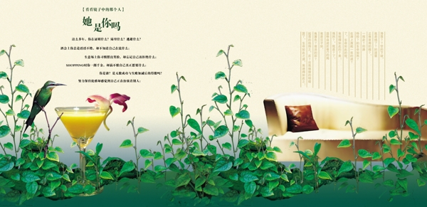 龍騰廣告平面廣告PSD分層素材源文件房地產(chǎn)樹葉綠葉就被小鳥花瓣沙發(fā)