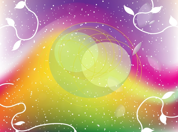 彩虹幻想矢量背景