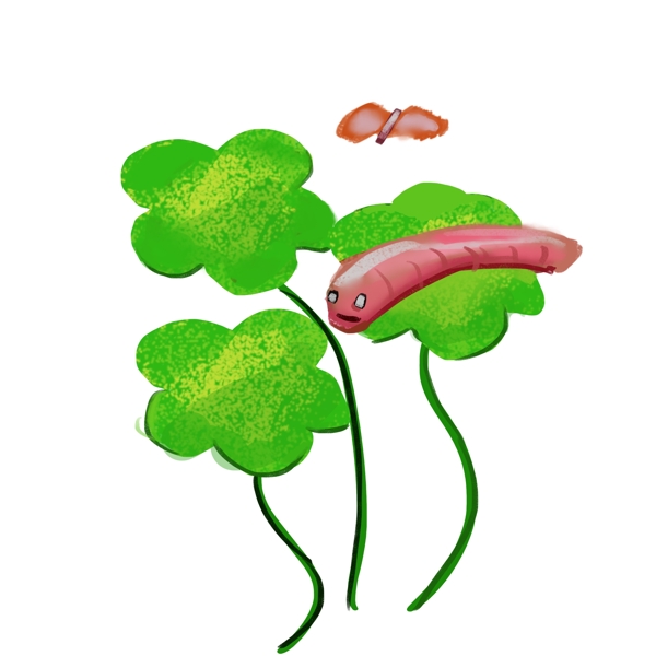 植物藤条卡通插画