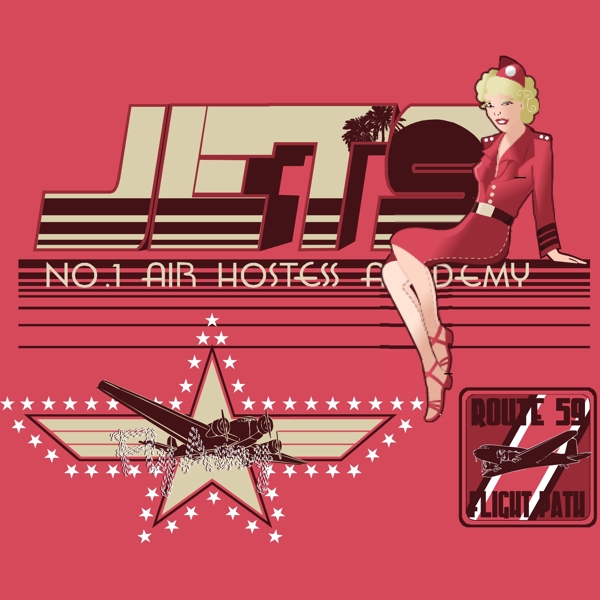 印花矢量圖圖文結(jié)合英文人物女人免費(fèi)素材