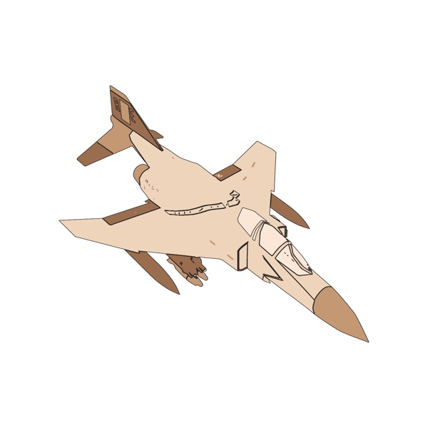 简约扁平卡通建军节飞机战斗机手绘元素