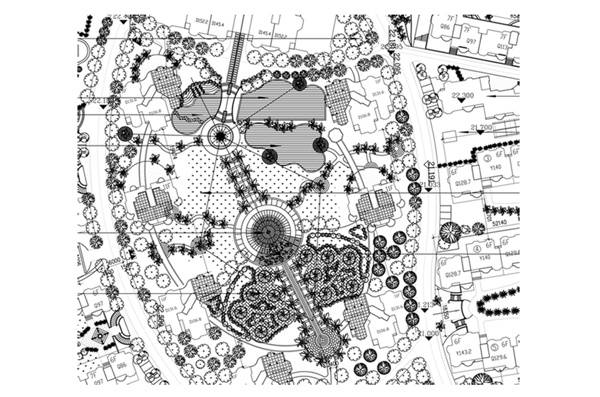 公园景观规划CAD平面方案规划