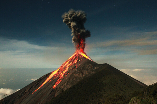 火山喷发景观