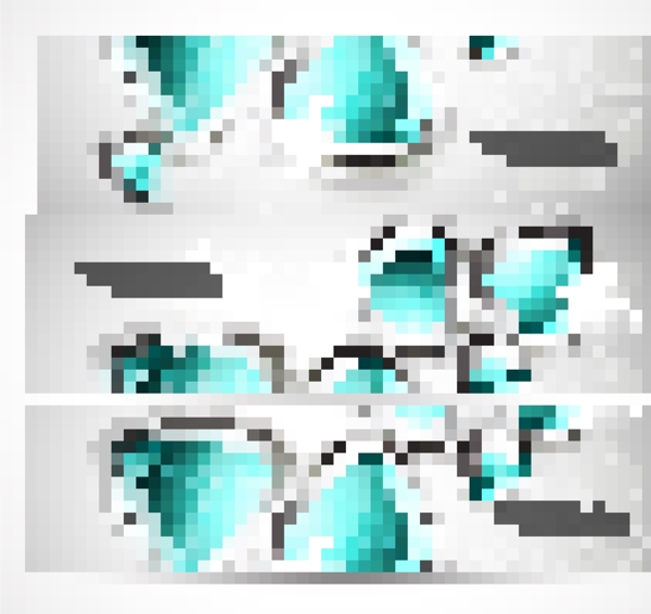 水晶潮流banner矢量圖