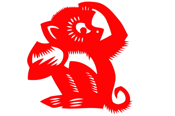 剪紙猴圖片