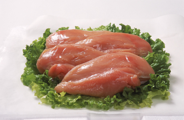 蔬菜上的肉圖片