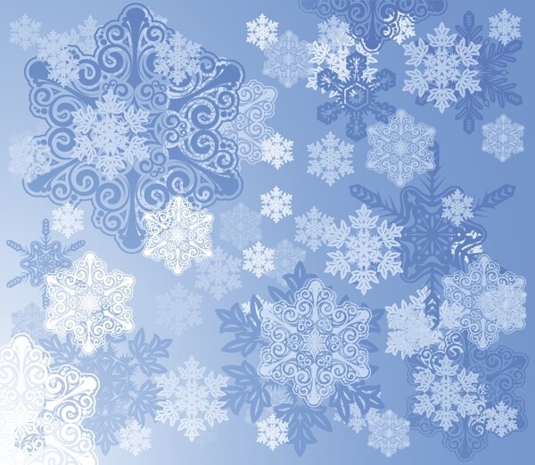 圣誕節(jié)雪花背景矢量
