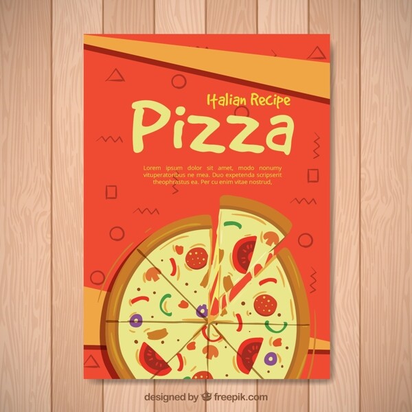 老式的比萨的小册子