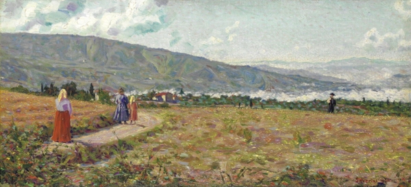 GinoSeveriniLandscapewithMountains1904畫家風(fēng)景畫靜物油畫建筑油畫裝飾畫